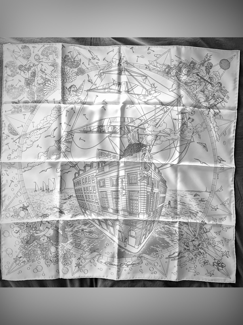 Authentic Hermès Flagship scarf